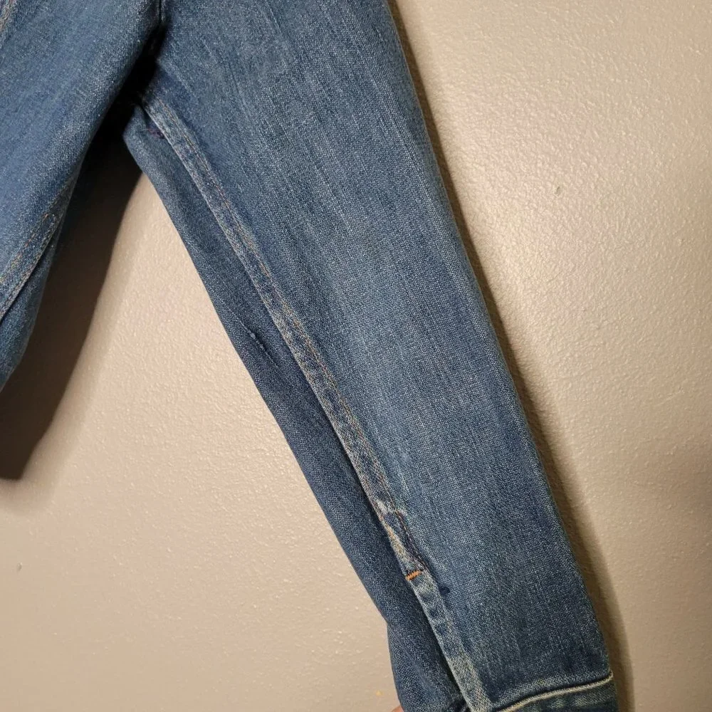 Vintage‎ Retro Kids Wrangler No Fault Denim Jacket Blue Sanforized Western USA